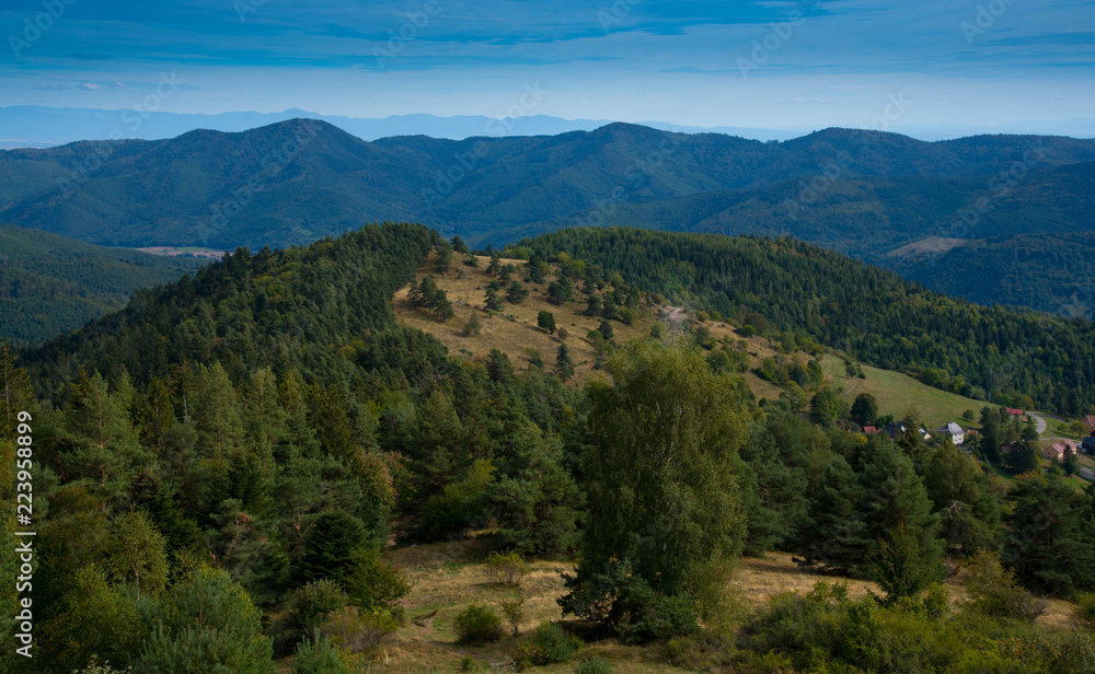 Fototapeta premium Vogesenidylle bei Hohrodberg nahe Munster