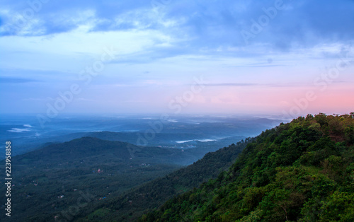 Kerala Nature Beauty, shot from palakkayam thattu kannur kerala india, beautiful mountain with blue sky