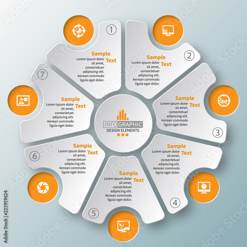 Abstract 3D Paper Infographics. Business template .Vector illustration