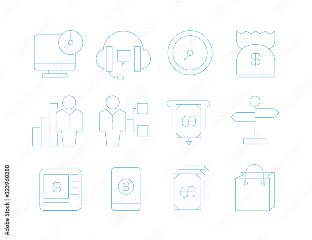 business management icons business management icons