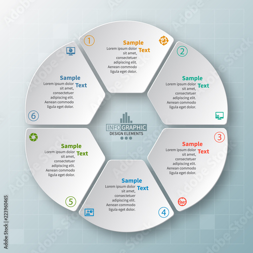 Abstract 3D Paper Infographics. Business template .Vector illustration