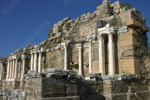 Ruins of the Greek Roman city.Side.Turkey.