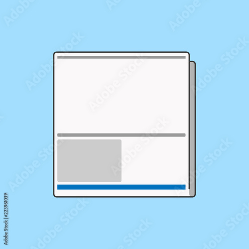 Flat design business Vector Illustration Empty template esp isolated Minimalist graphic layout template for advertising. White Board Memoramdum Layout Informing of Meeting Forum Notification