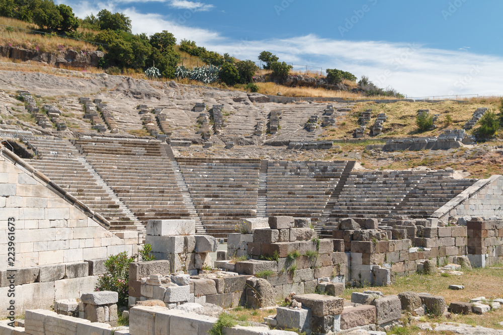 Ruins of the ancient theatre of Halicarnassus, now Bodrum, Turkey