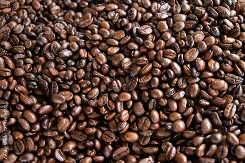 Close up coffee bean group background