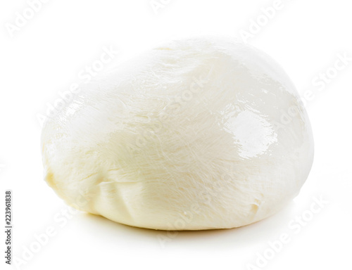 mozzarella cheese on white background