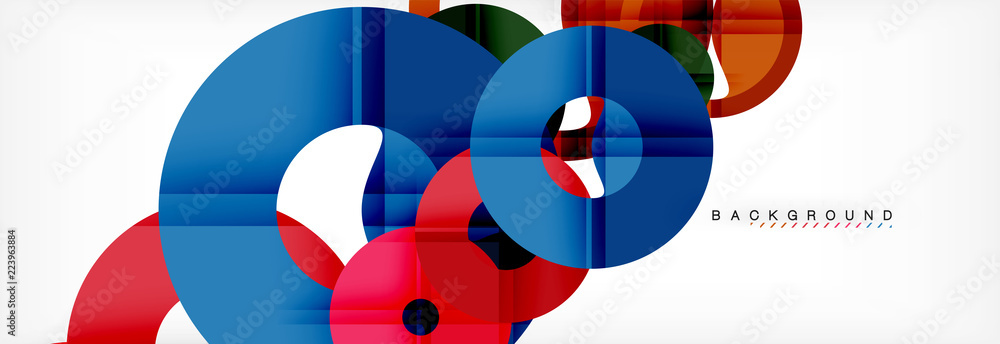 Obraz premium Geomtric modern backgrounds, rings abstract template