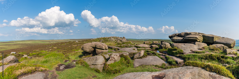 Clouds over Stanage Edge near Hathersage in the East Midlands, Peak District, Derbyshire, England, UK Clouds over Stanage Edge near Hathersage in the East Midlands, Peak District, Derbyshire, England, UK