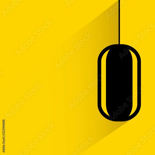 ceiling lamp on yellow background