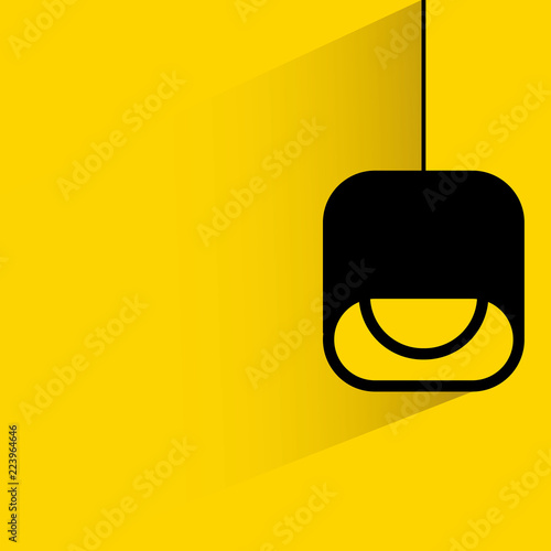 ceiling lamp on yellow background