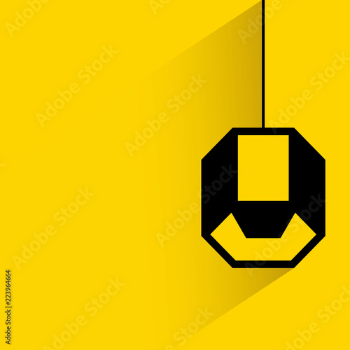 ceiling lamp on yellow background