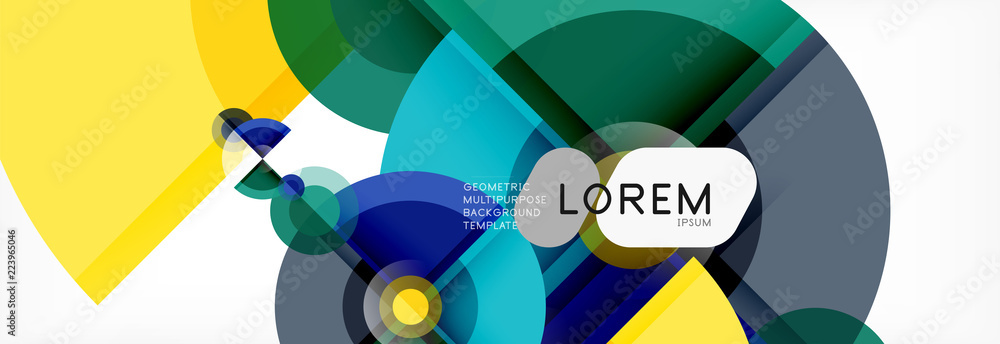 Abstract background bright circles geometric design Abstract background bright circles geometric design