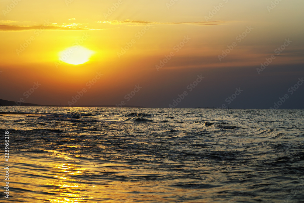 Seascape on a summer evening
