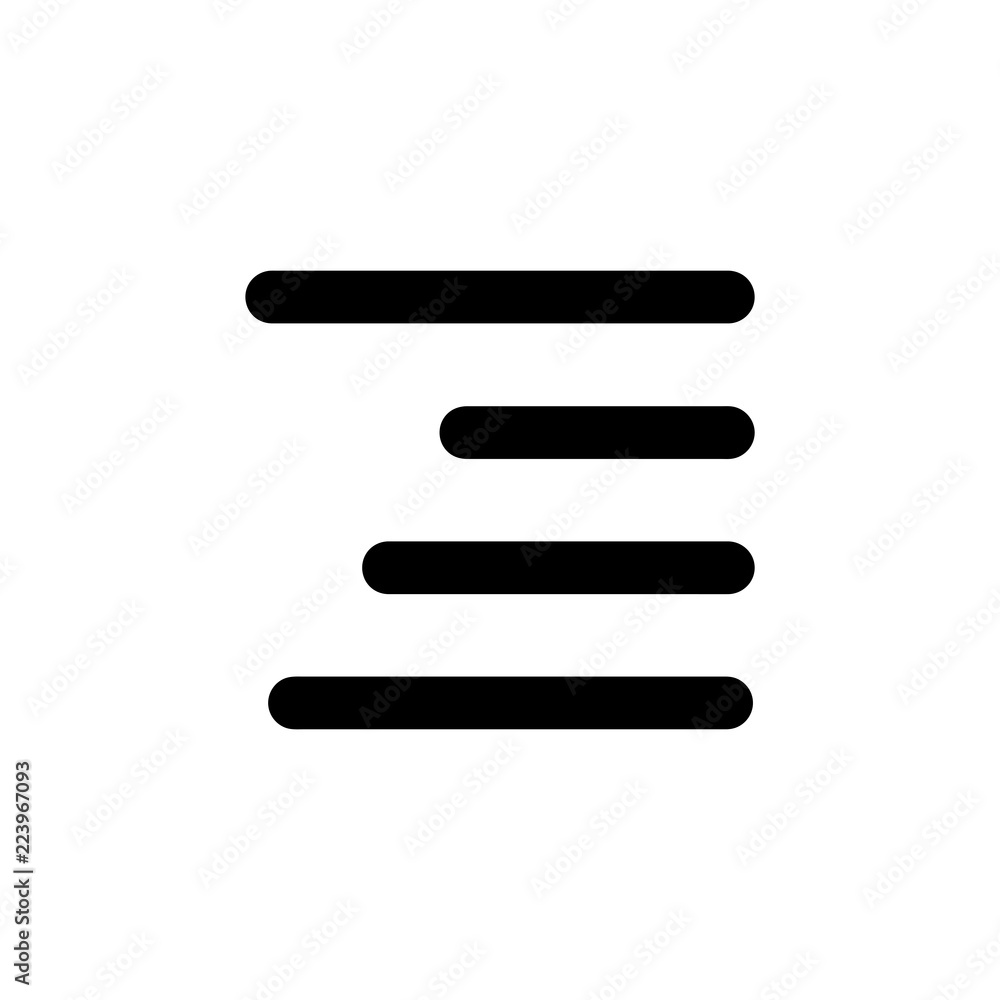 Align right vector icon isolated on background. Trendy sweet symbol. Pixel perfect. illustration EPS 10. Align right vector icon isolated on background. Trendy sweet symbol. Pixel perfect. illustration EPS 10.