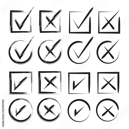 hand drawn check marks