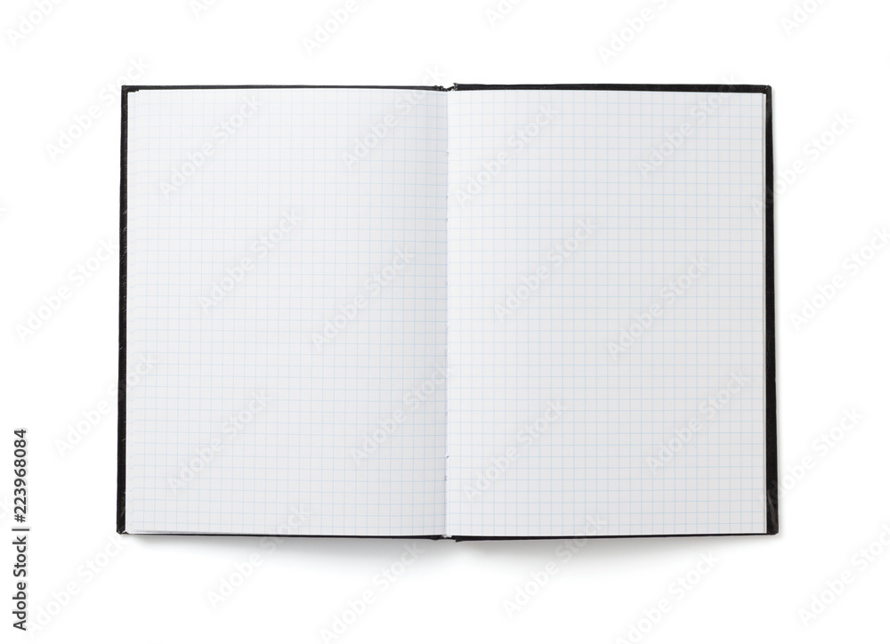 notebook isolated at white - obrazy, fototapety, plakaty 