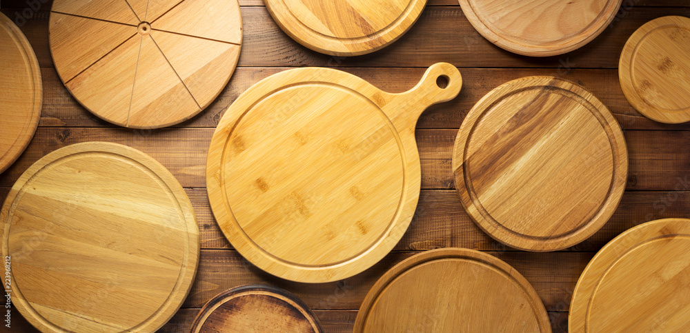 pizza or bread cutting board at wood pizza or bread cutting board at wood
