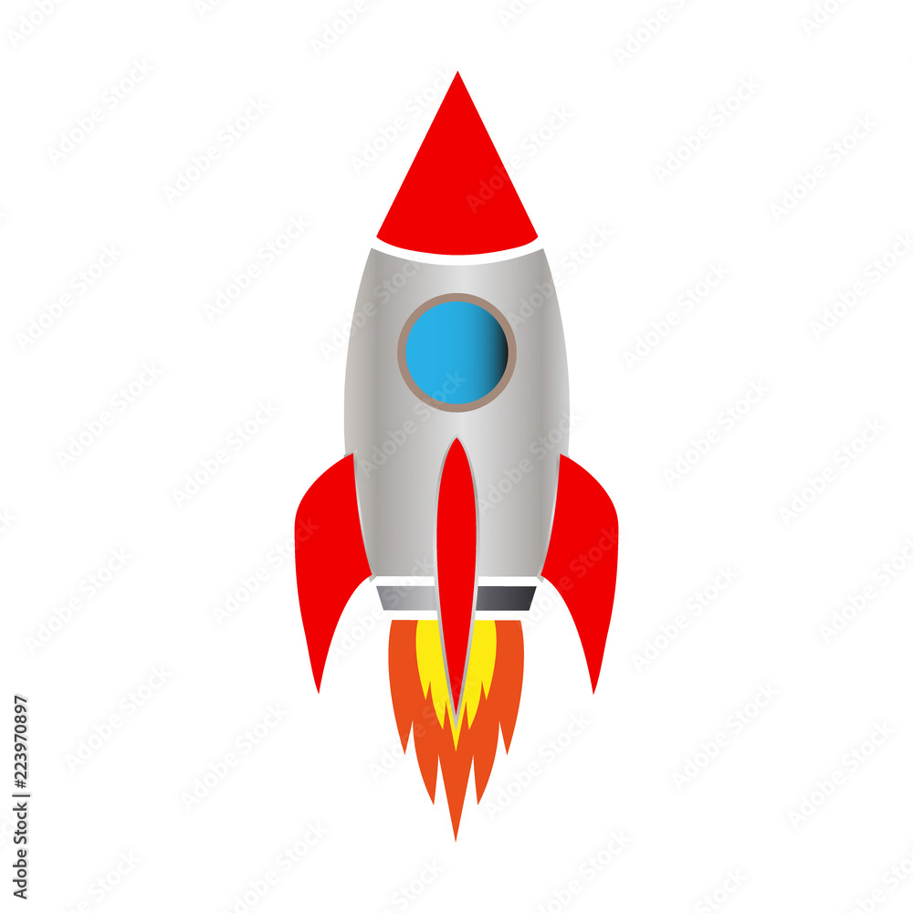 space rocket on white background space rocket on white background