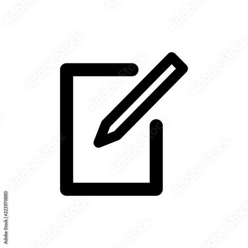 Document edit vector icon isolated on background. Trendy sweet symbol. Pixel perfect. illustration EPS 10.