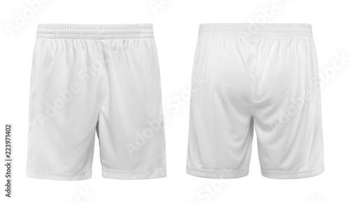 Short white pants isolated on white background photo