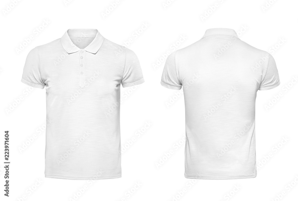 White polo tshirt design template isolated on white with clipping path ...