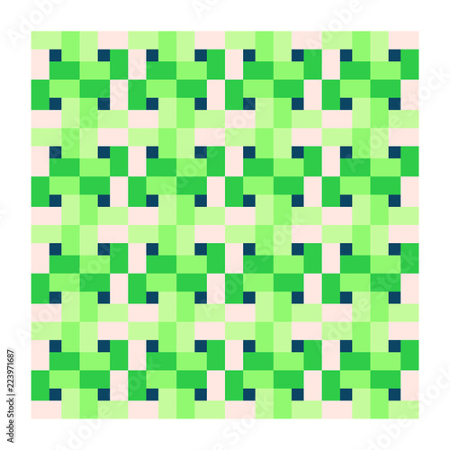 Verde concetto texture stampa tessile geometrico design vettoriale mattonella mosaico arte moderno