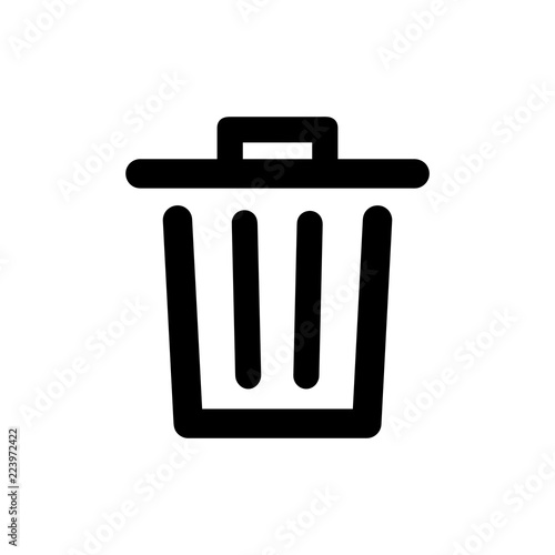 Trash vector icon isolated on background. Trendy sweet symbol. Pixel perfect. illustration EPS 10.