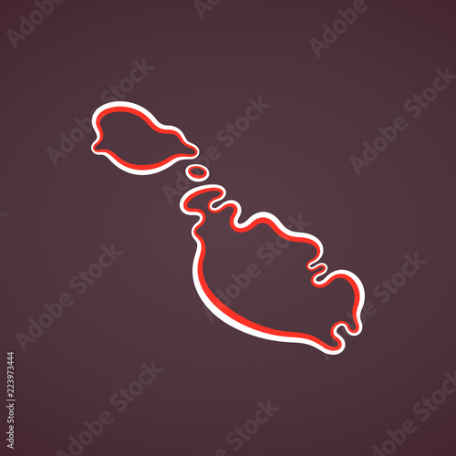 Malta - Outline Map