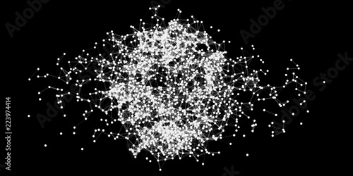 Abstract 3d sphere made of points. Futuristic technology style. Background vector. Plexus effect. Sphere particles. Vector illustration.