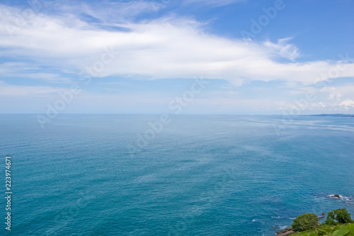 view of the sea from a height
