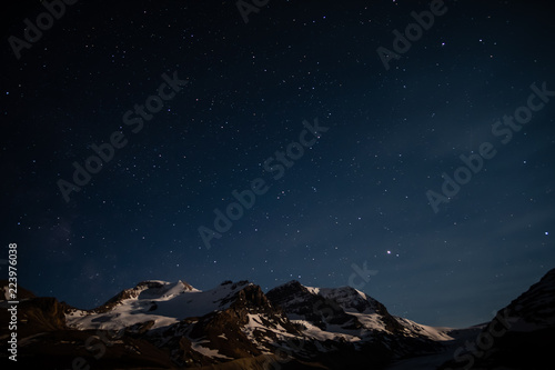 Stars over Columbia icefield