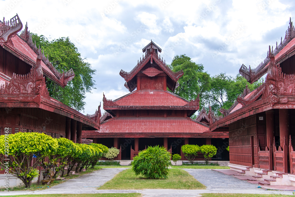The complex building of Mandalay Palace, Myanmar. The complex building of Mandalay Palace, Myanmar.