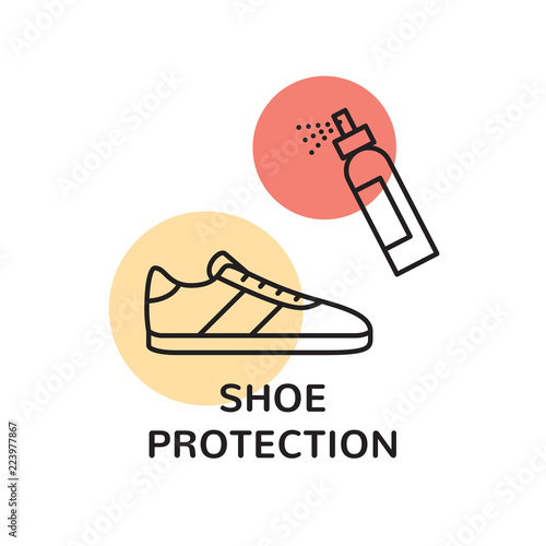 Vector Sneaker Cleaning Logo Design Template