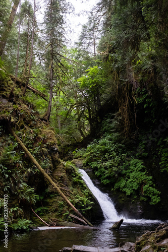 Waterfall on a creek in Goldstream provincial park photo