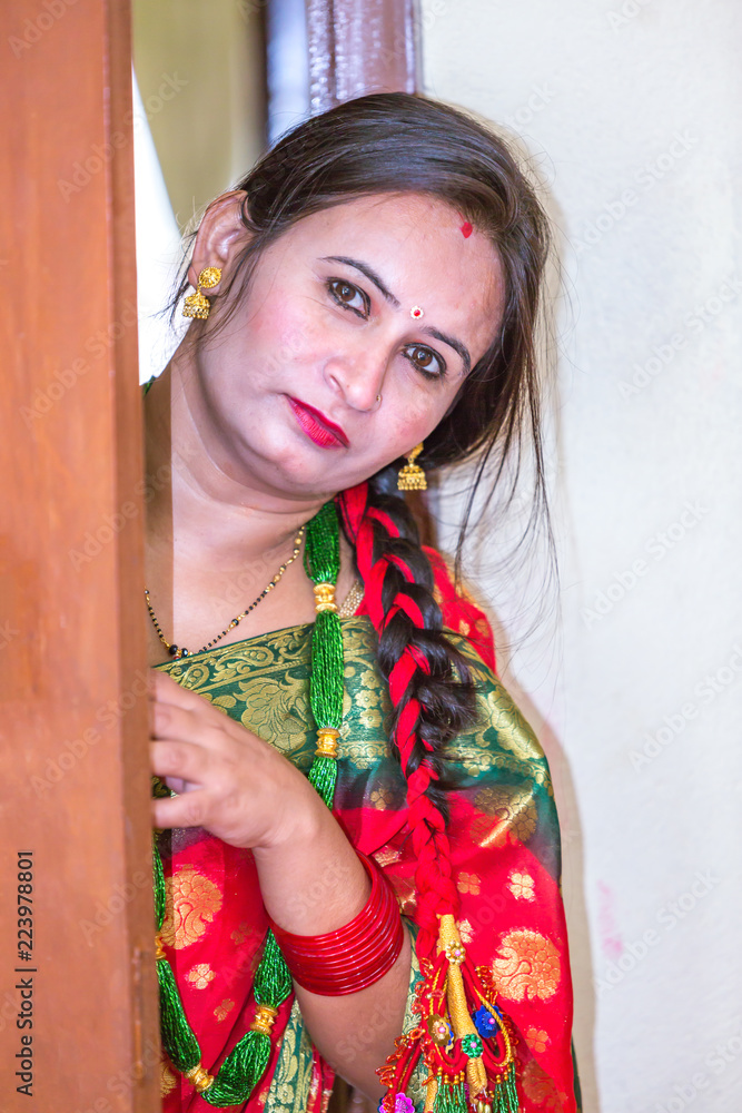 Beautiful Nepali Women in Saree,Sari Stock Photo | Adobe Stock