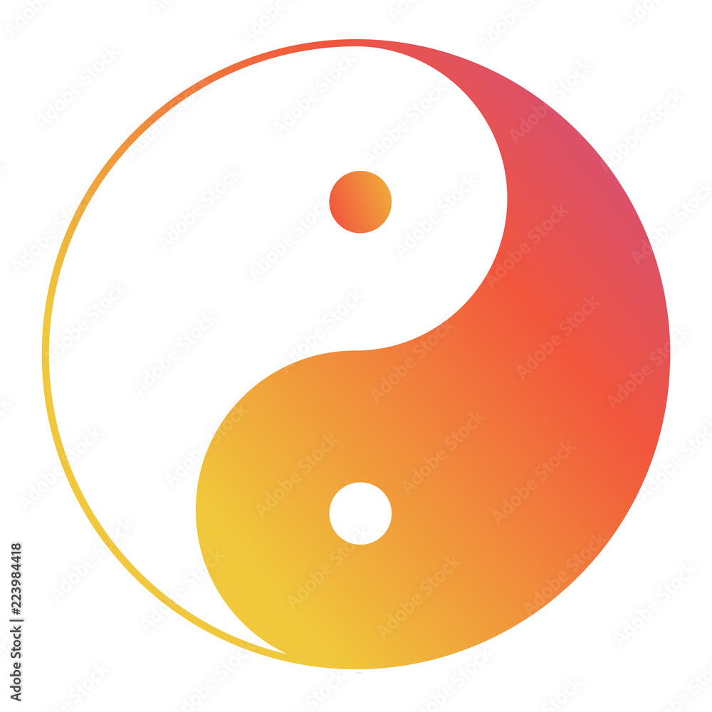 Yin yang symbol of harmony and balance with water color effect Yin yang symbol of harmony and balance with water color effect