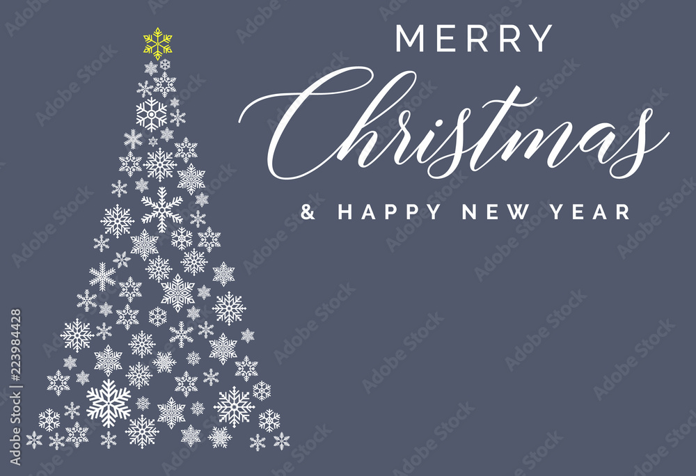 Merry Christmas and Happy New Year lettering template. Greeting card or invitation. Winter holidays related typograph Merry Christmas and Happy New Year lettering template. Greeting card or invitation. Winter holidays related typograph