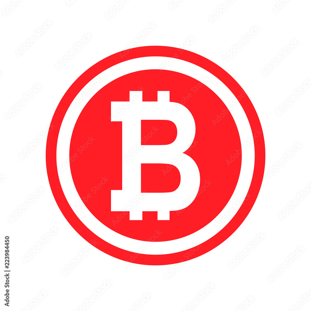Bitcoin vector icon, symbol in flat digital design. App internet web Bitcoin vector icon, symbol in flat digital design. App internet web