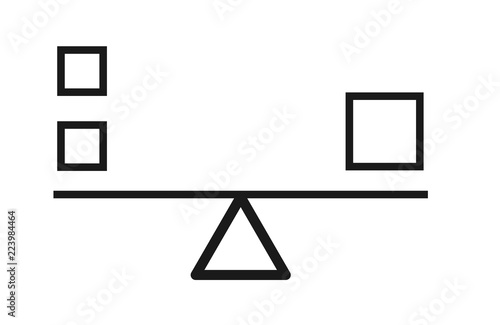 Balance harmony vector icon isolated on transparent background. Business flat concept