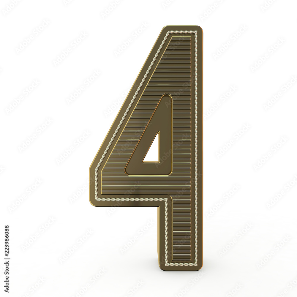 Golden symbol of the alphabet. 3D Golden symbol of the alphabet. 3D