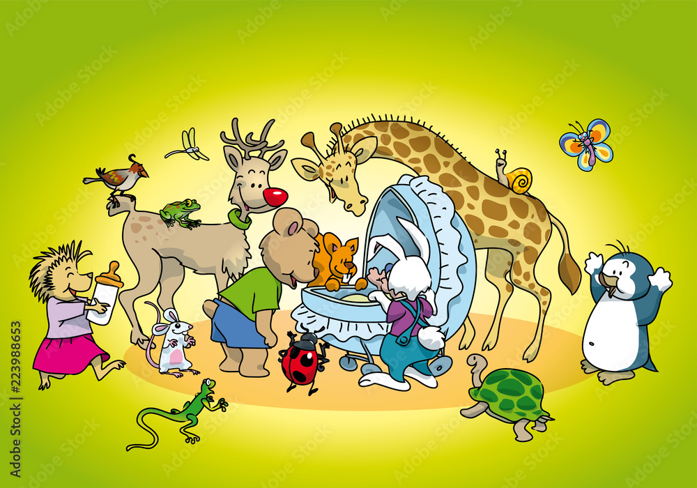 Naklejka premium Faire-part de naissance