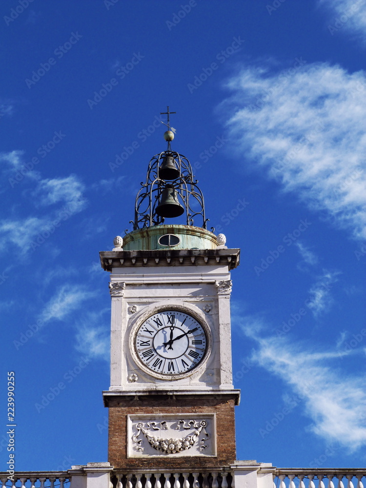 Clock Tower of Piazza del Popolo, Ravenna, Italy