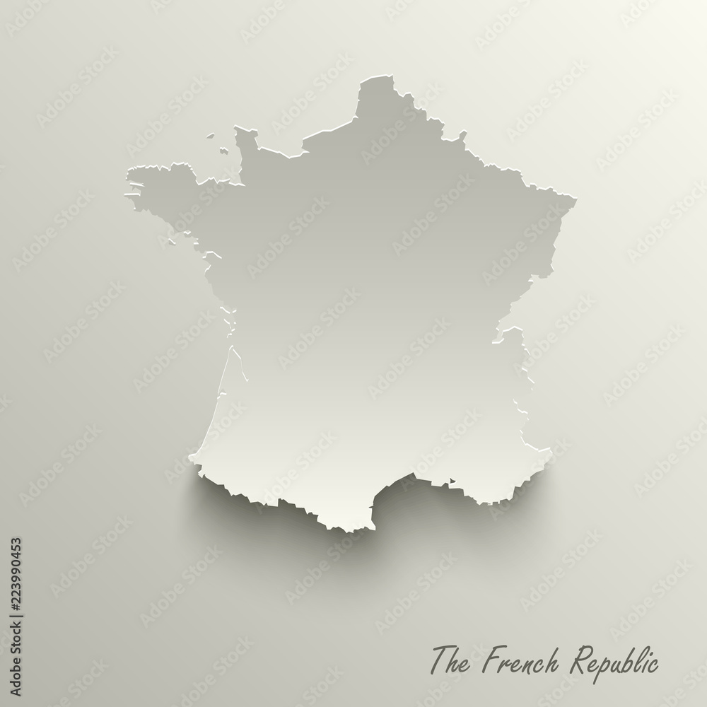 Abstract design map the French Republic template