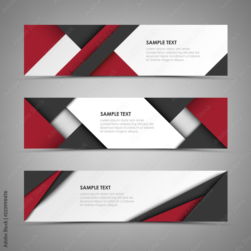 Collection abstract banners with different design patterns