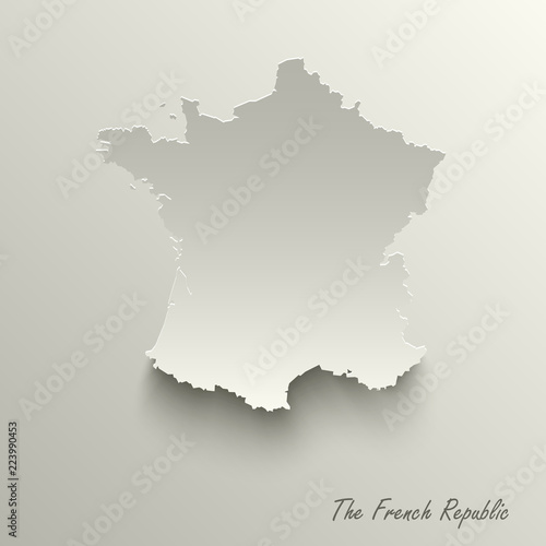 Abstract design map the French Republic template
