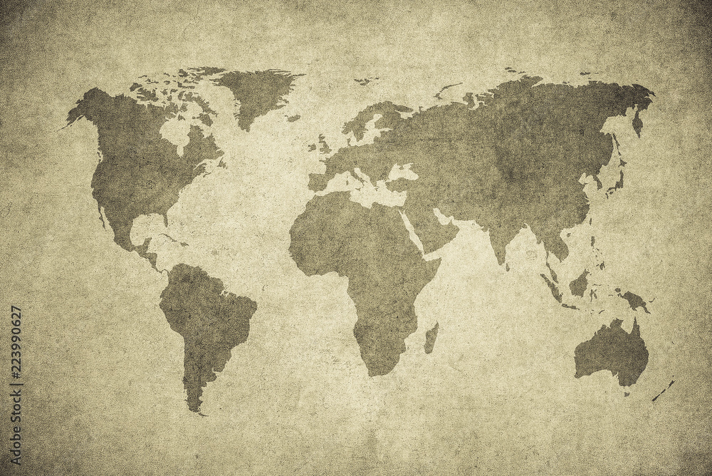 Fototapeta premium grunge map of the world.