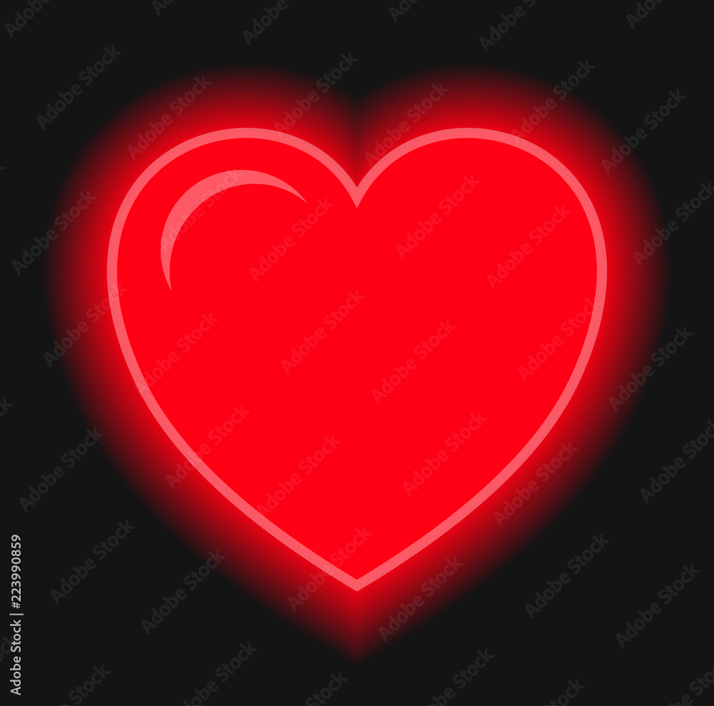 Valentine. Heart of love. Vector illustration.