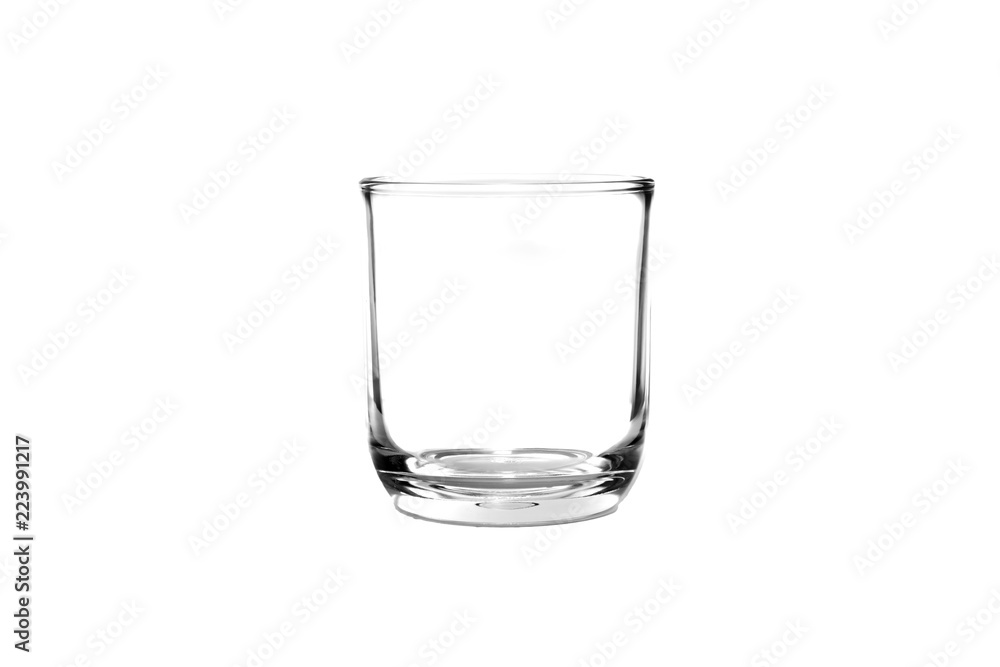 Empty simple glass isolated on white background Empty simple glass isolated on white background