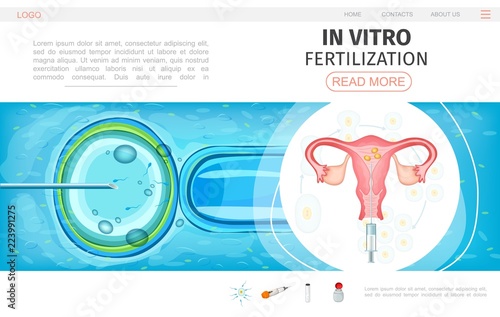 Flat In Vitro Fertilization Web Page Template