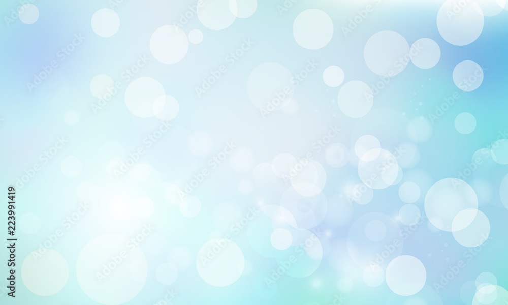 pale blue bokeh background